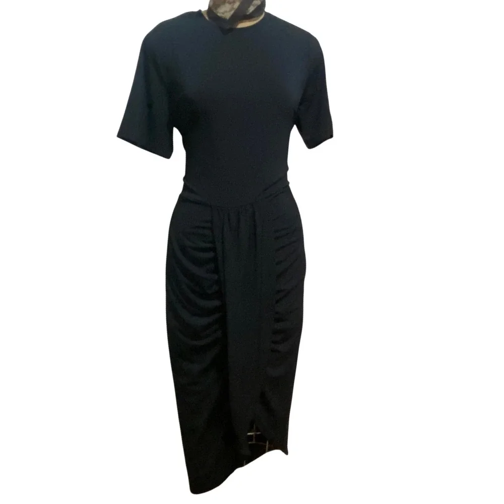 nina parker dress with shorts Nina Parker Midi Dress 2X Blue Cut Out